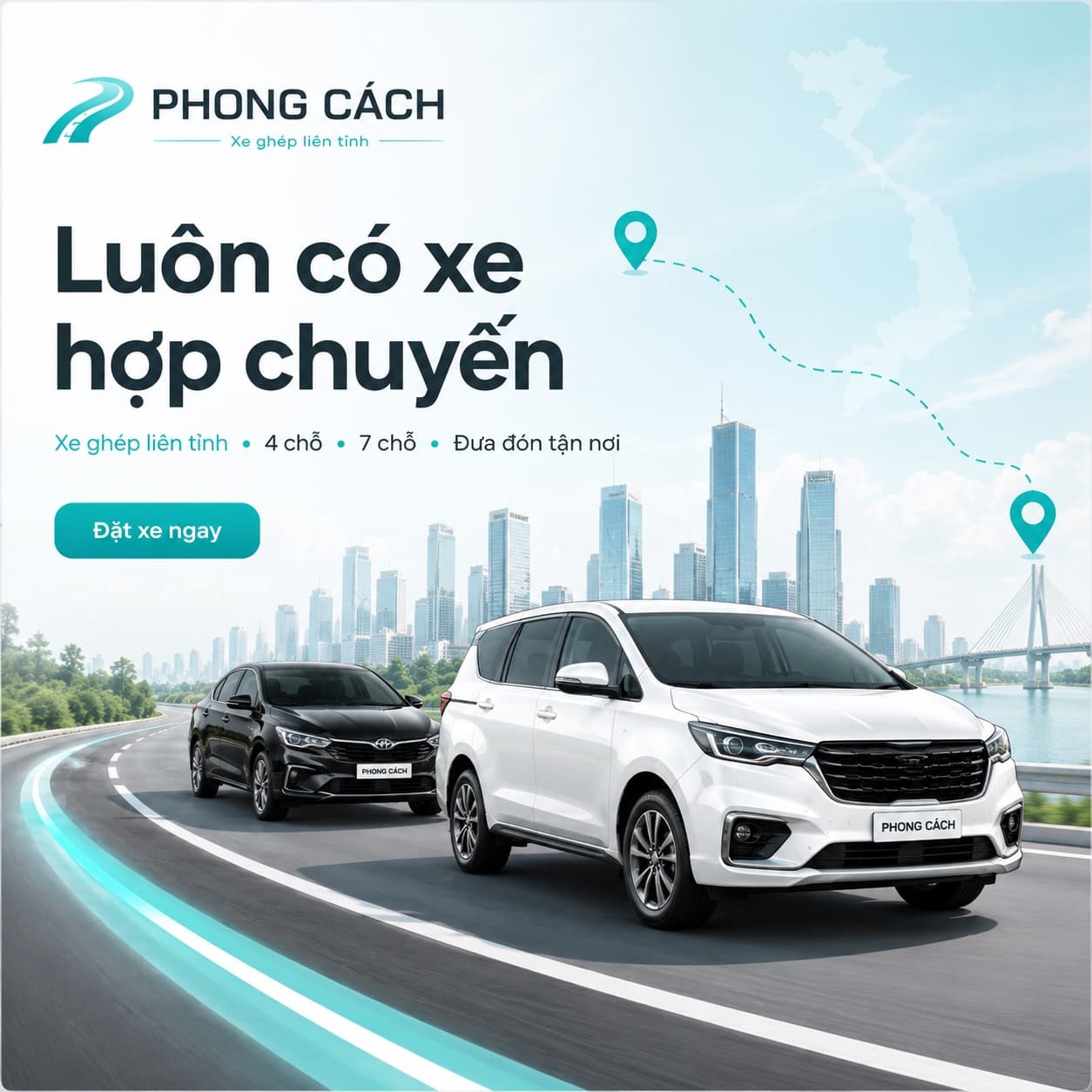Xe ghép Phong Cách luôn có xe hợp chuyến